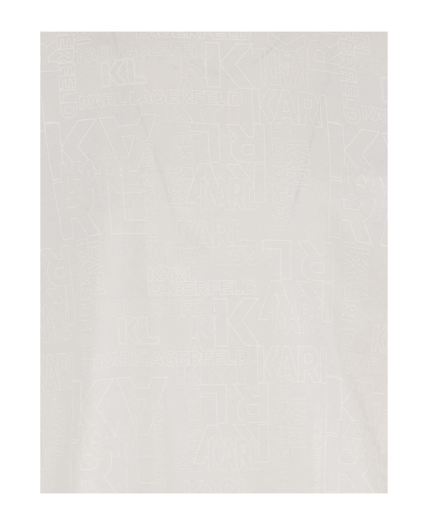 Karl Lagerfeld Cotton T-shirt With All-over Logo - White シャツ