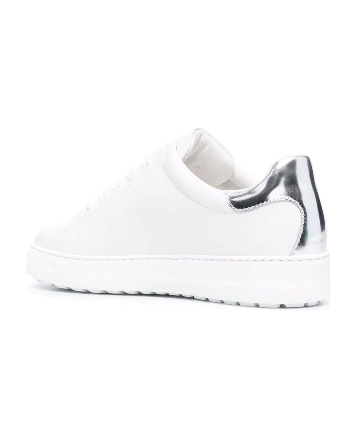 Ferragamo White Leather Sneakers - White