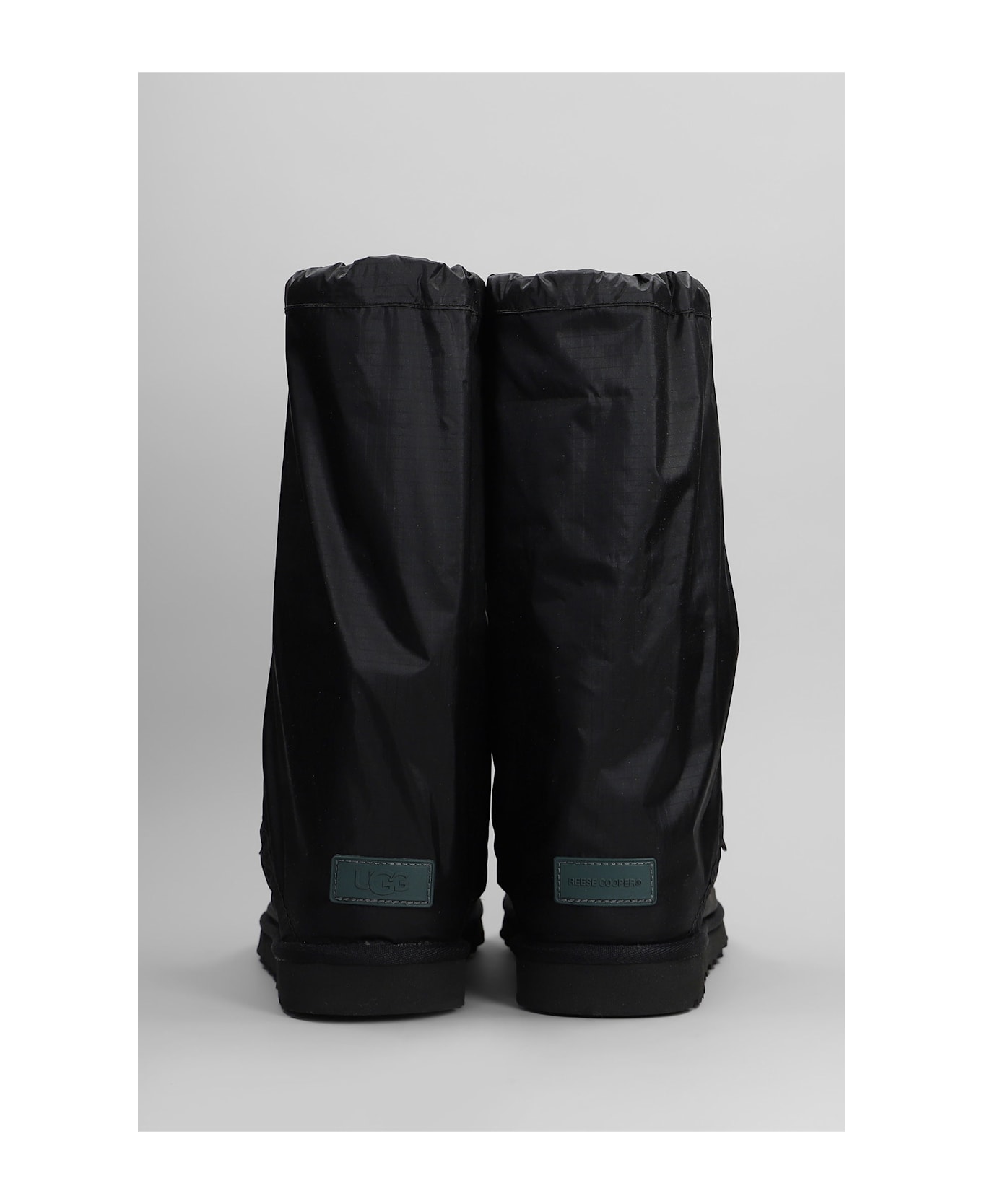 UGG Classic Mini Low Heels Boots In Black Nylon - black