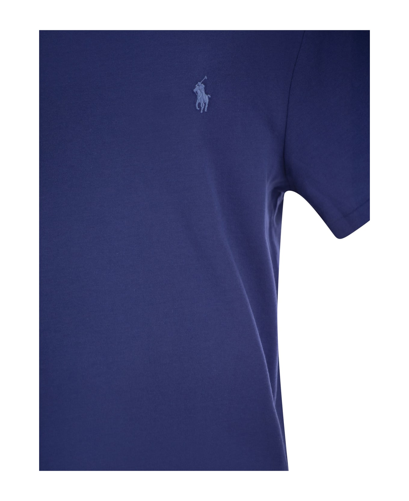 Polo Ralph Lauren Logo-embroidered Crewneck T-shirt - Blue