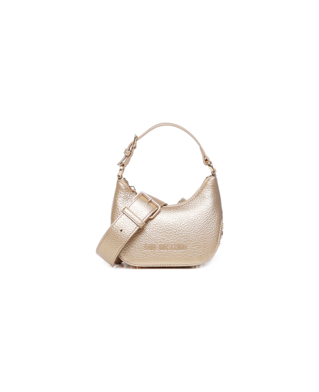 Love Moschino Bag With Logo - Gold