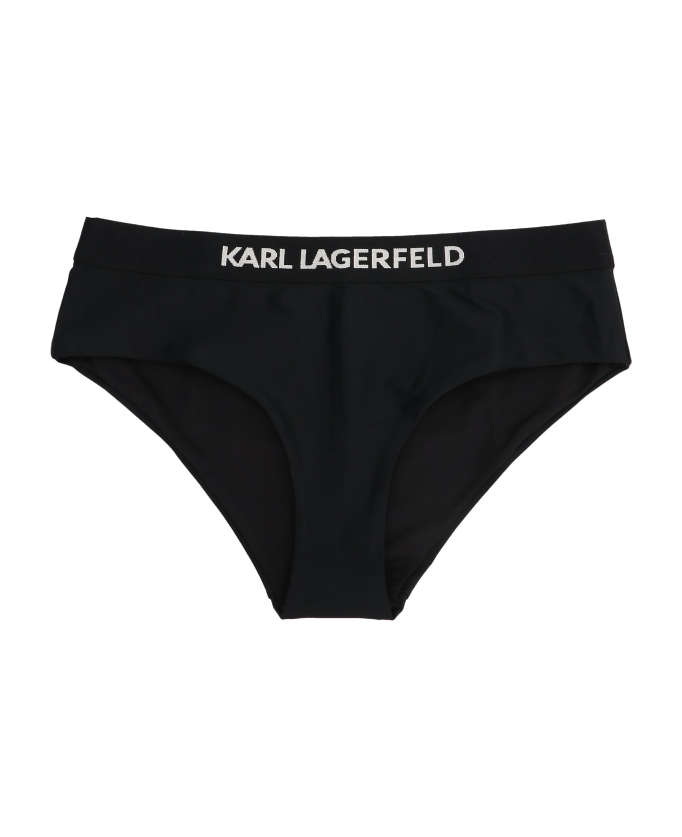 Karl Lagerfeld 'karl' Logo Bikini Bottom - Black  
