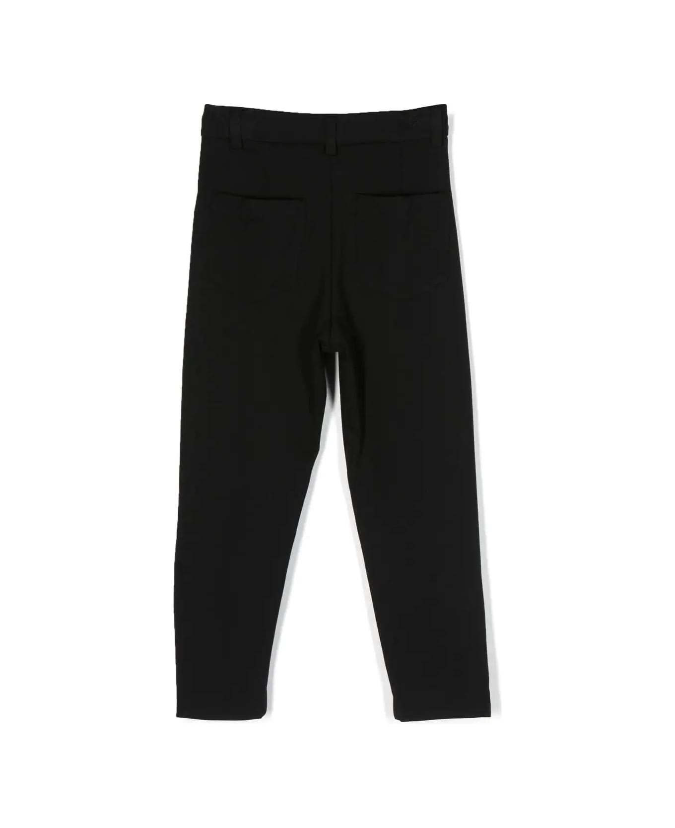 Balmain Black High Waist Pants With Gold Embossed Buttons - black ボトムス