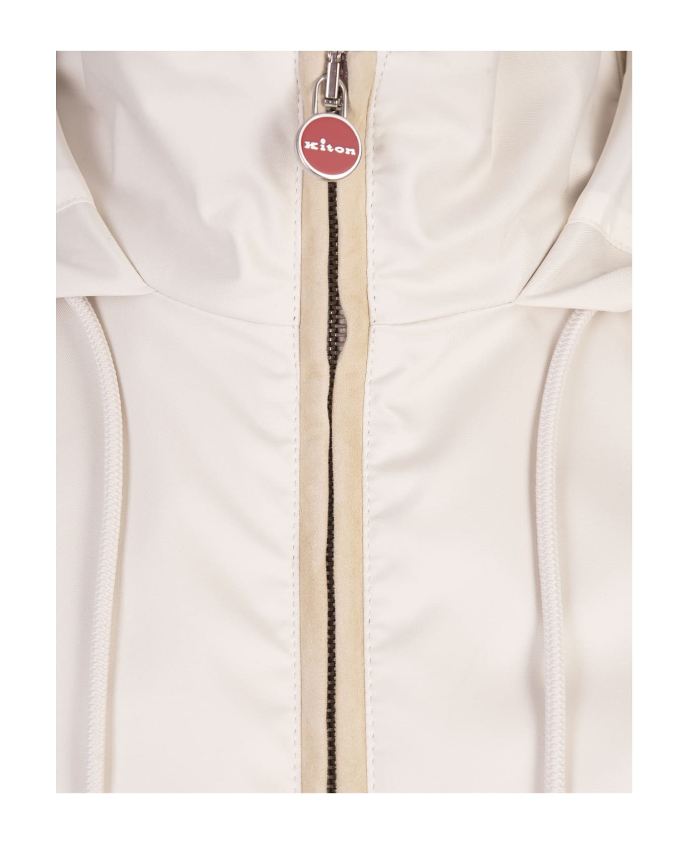 Kiton Lightweight Jacket In White Technical Fabric - White レインコート