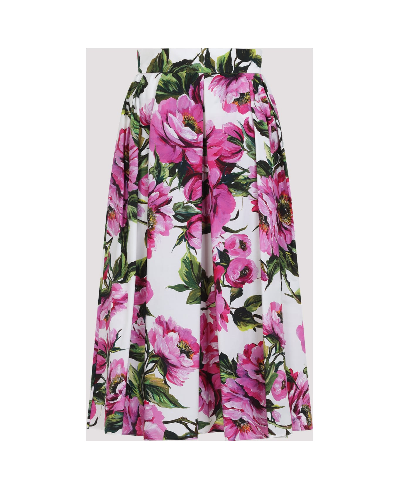 Dolce 
Gabbana Pink Cotton Skirt - White