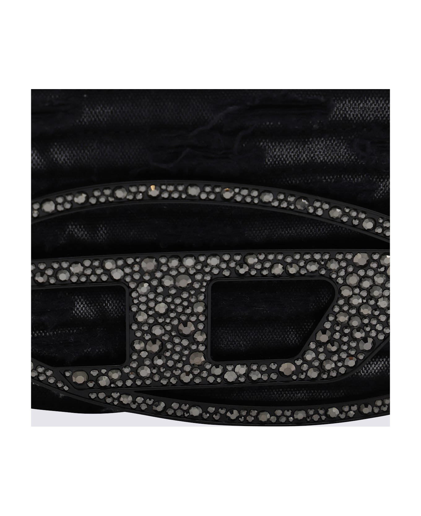 Diesel Black Leather D Shoulder Bag - Black