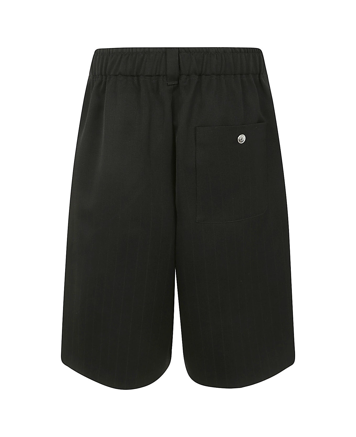 Jacquemus 'juego' Linen Shorts - Ba Jacd Pinstripe Black