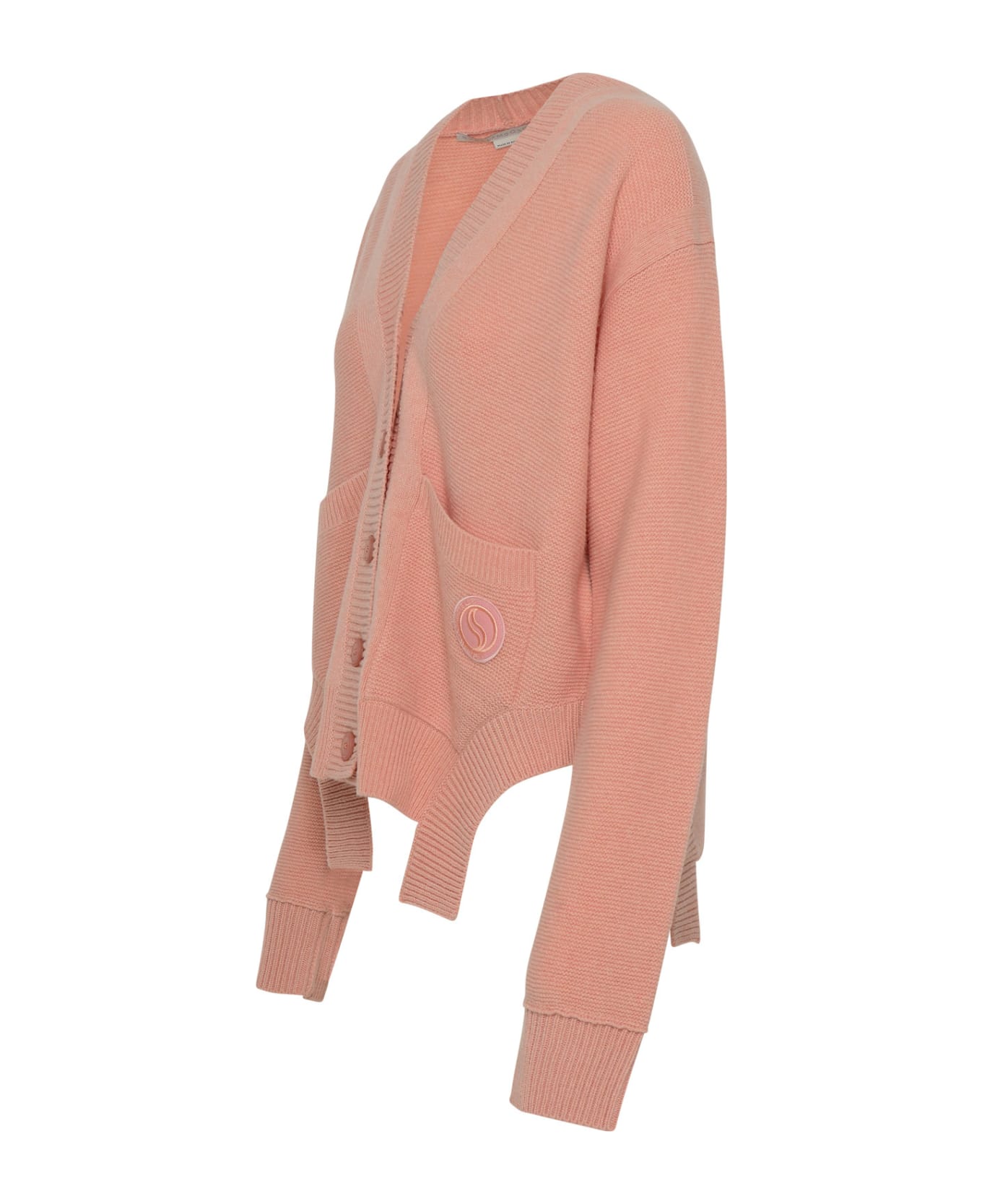 Stella McCartney Pink Cashmere Blend S Wave Cardigan - Pink