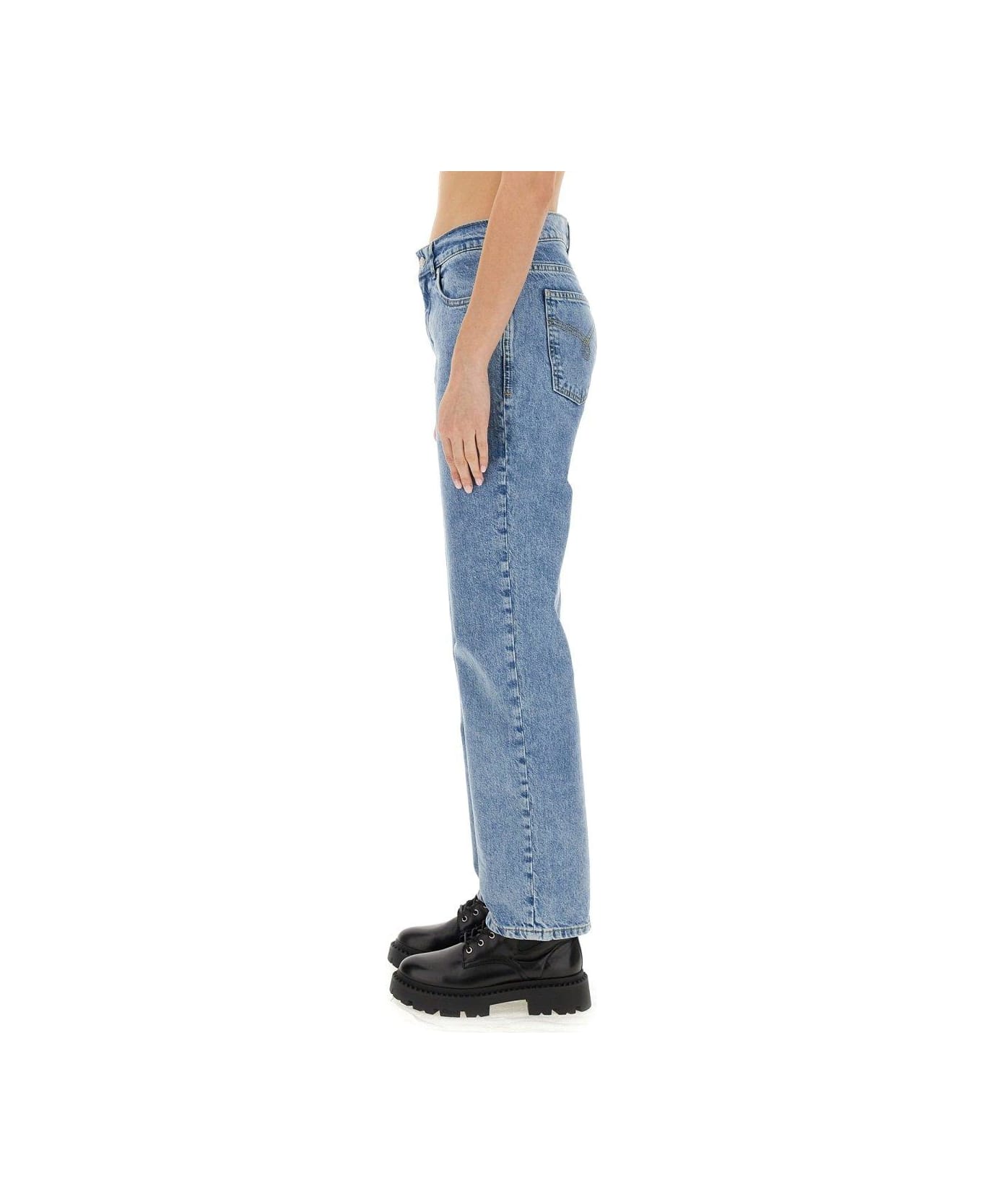 M05CH1N0 Jeans Jeans Straight Leg Boyfriend Jeans - Stone Washed