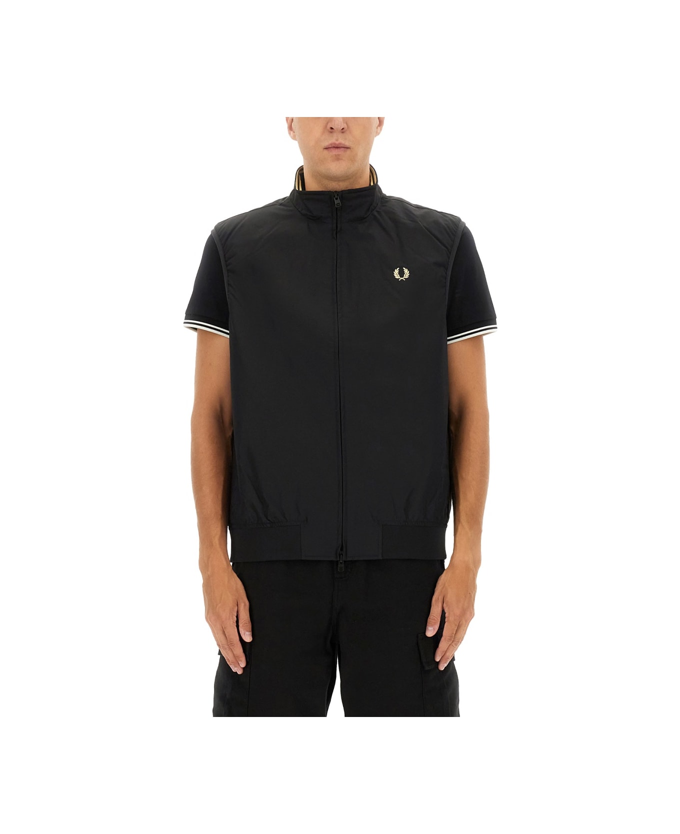 Fred Perry "brentham" Vest - BLACK