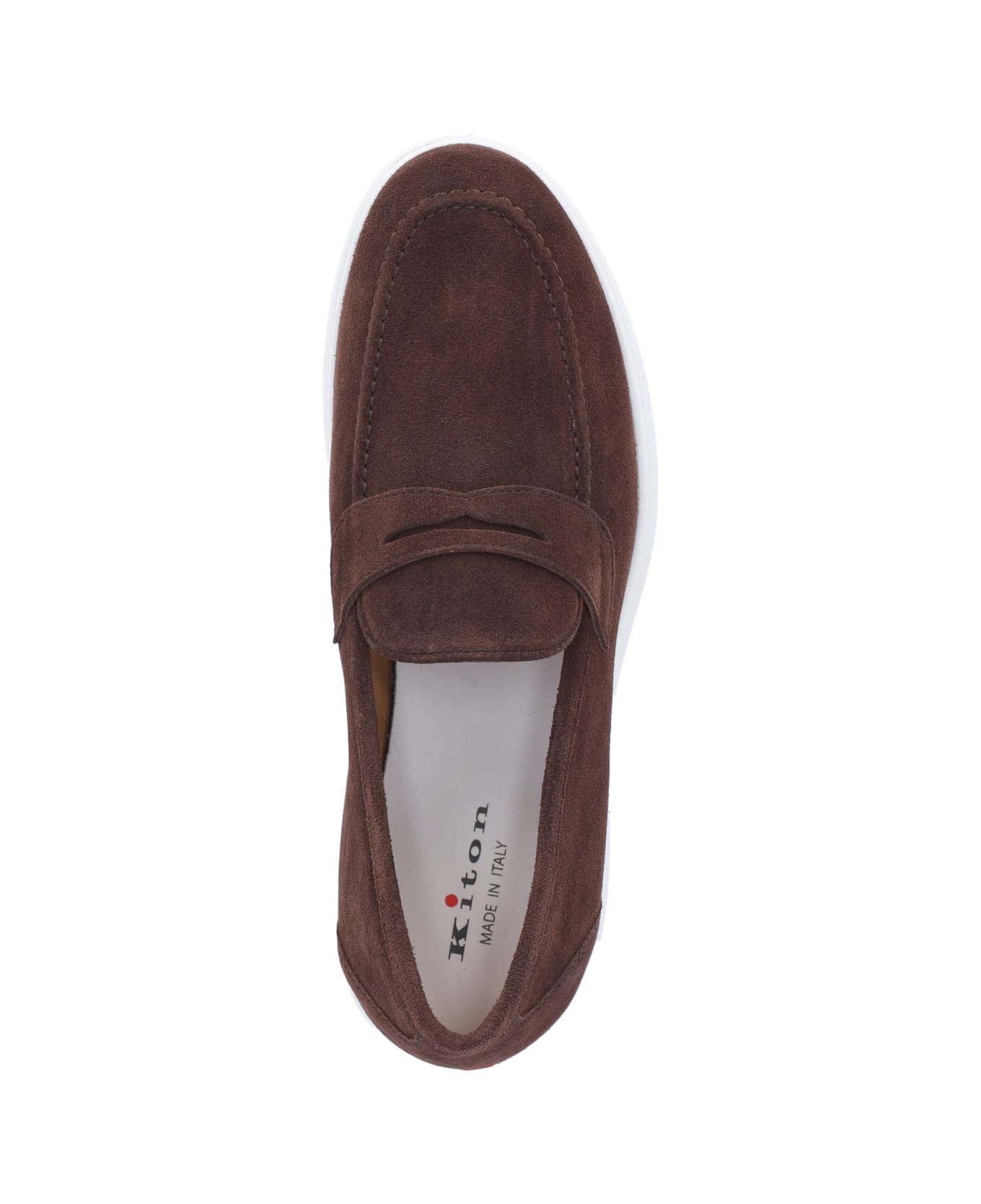 Kiton Suede Loafers - Brown ローファー＆デッキシューズ
