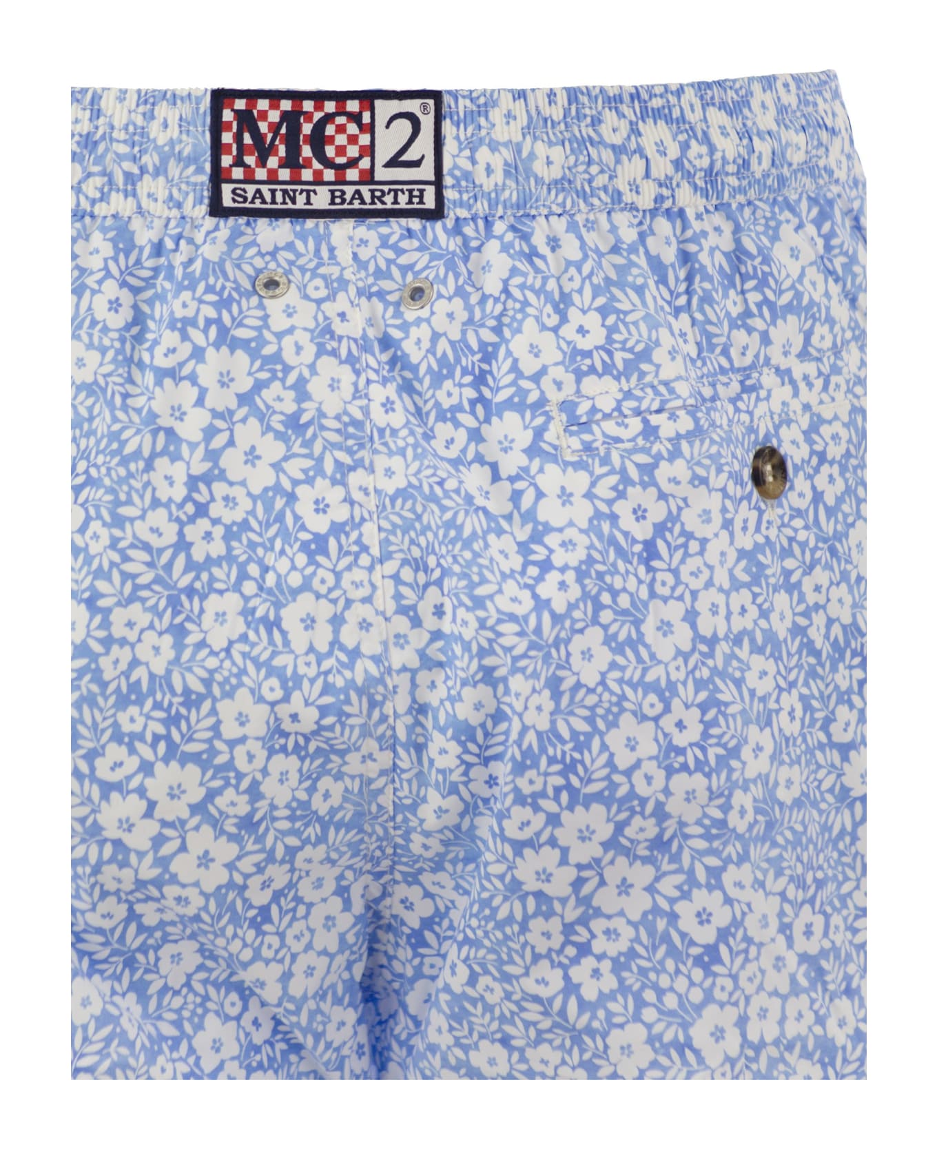 MC2 Saint Barth Comfort Light Swimwear With Print - Light Blue 水着