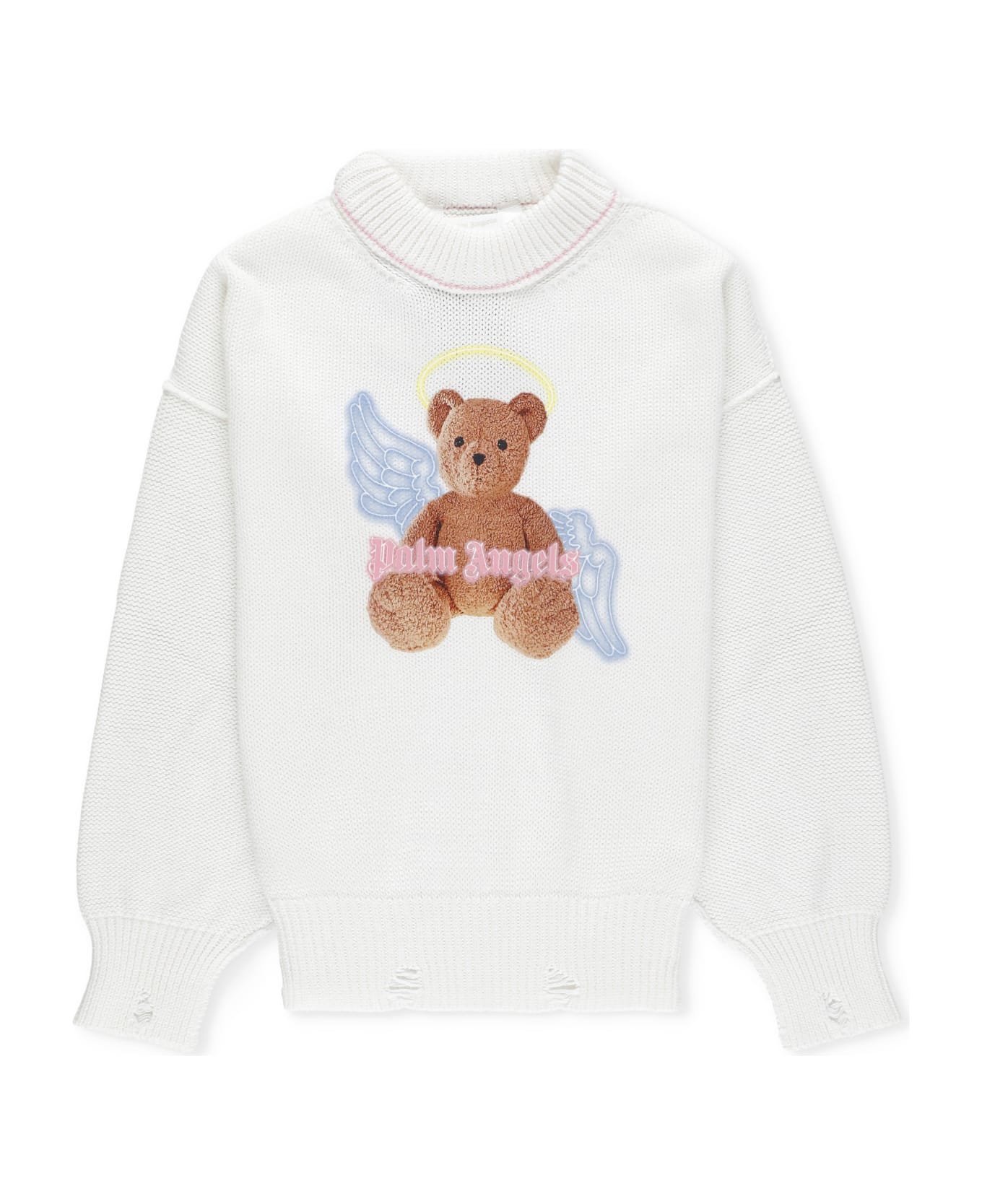 Palm Angels Jumper With Print - White