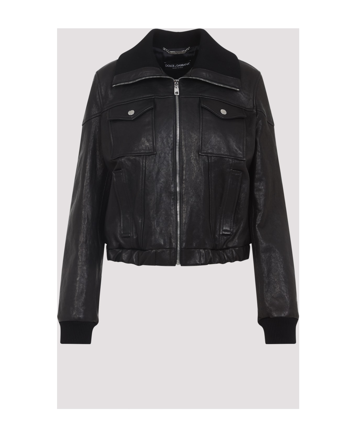 Dolce 
Gabbana Leather Jacket - Nero
