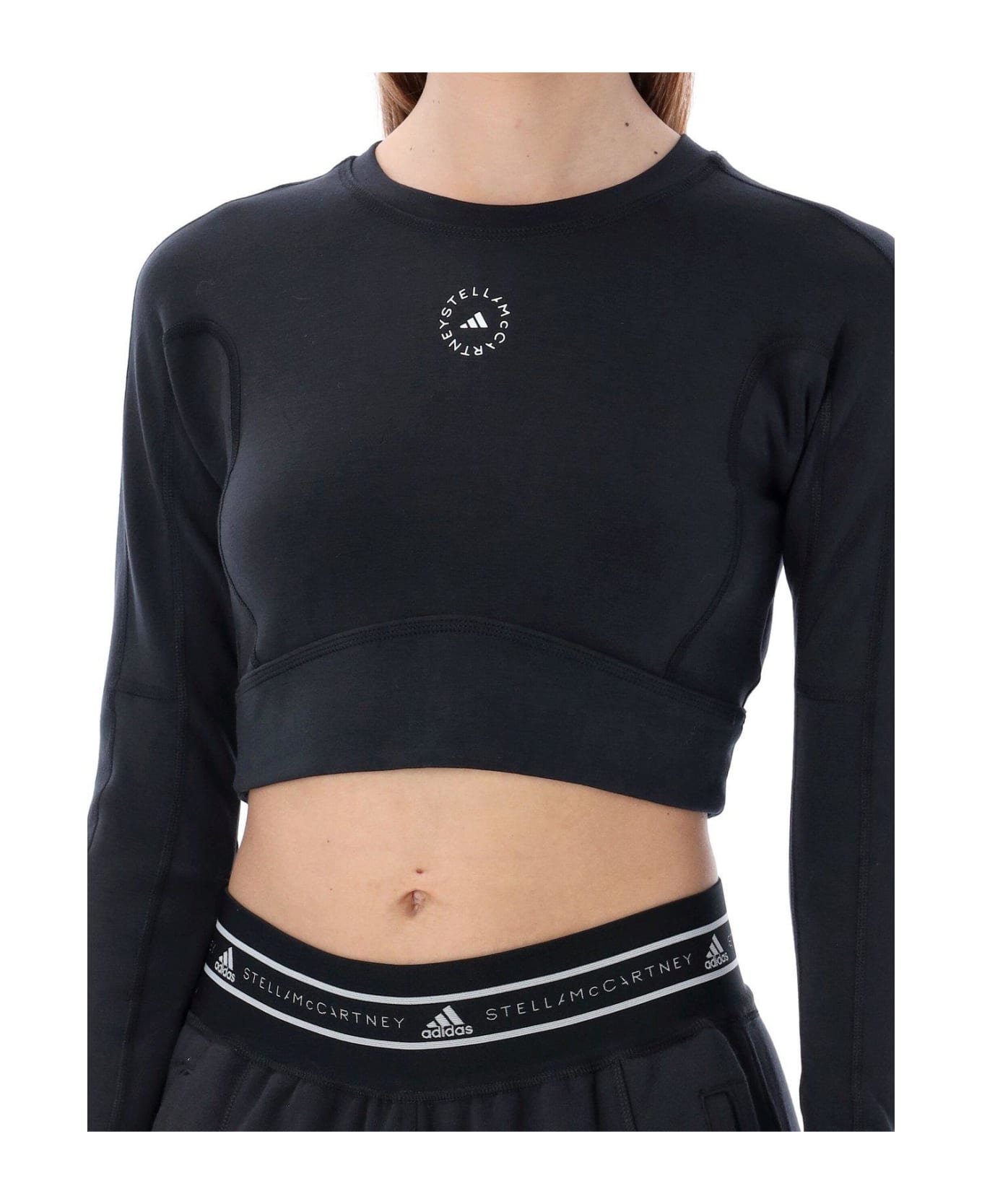 Adidas by Stella McCartney Truestrength Cropped T-shirt - Black Tシャツ