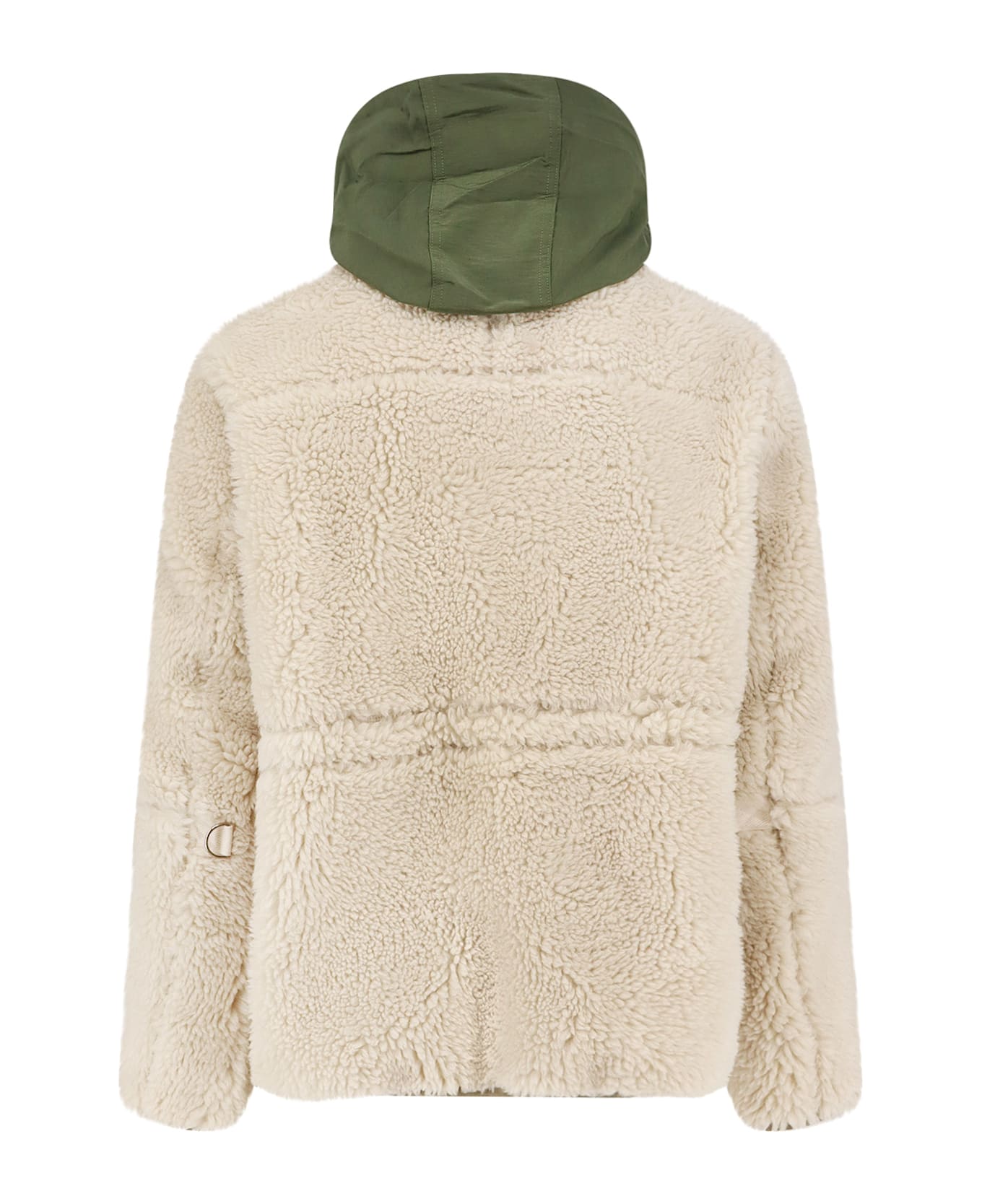 Sacai Eco Shearling And Nylon Jacket - ECRU KHAKI ブレザー