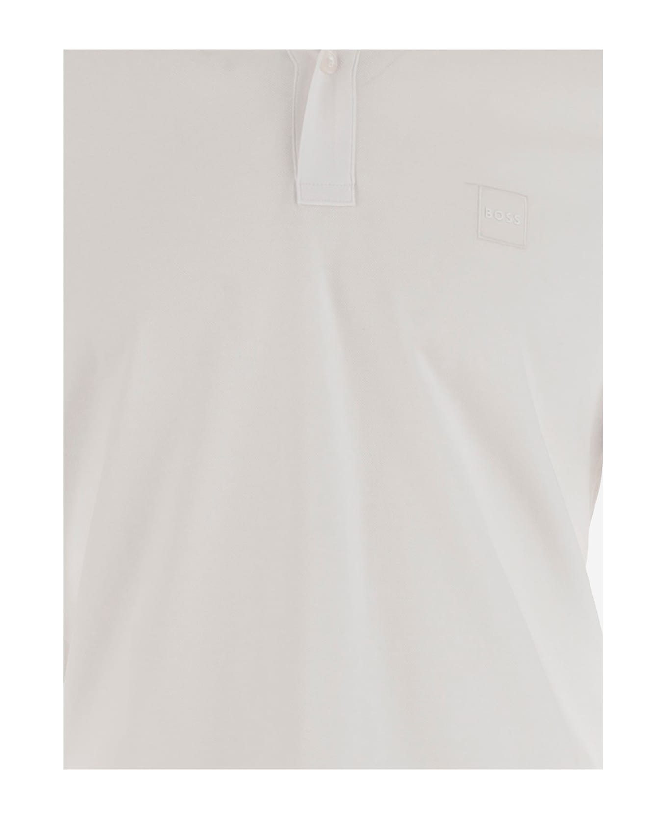 Hugo Boss Stretch Cotton Polo Shirt - White