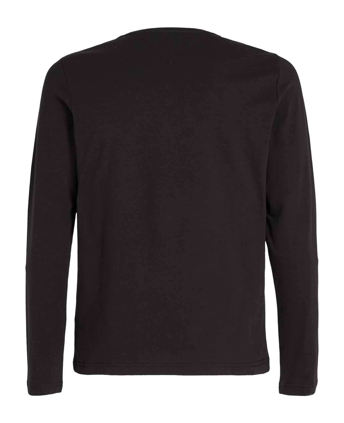 Tommy Hilfiger Black Long-sleeved Shirt With Logo - BLACK ニットウェア