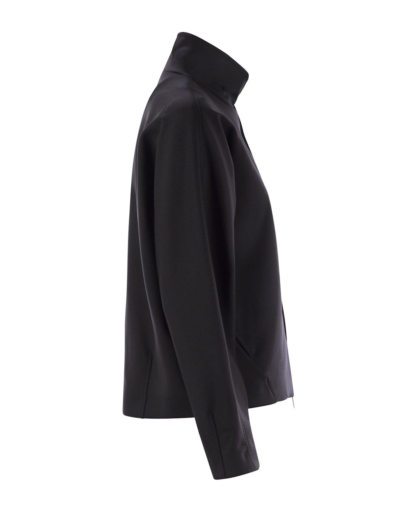 Max Mara Zip-up High Neck Jacket - Black