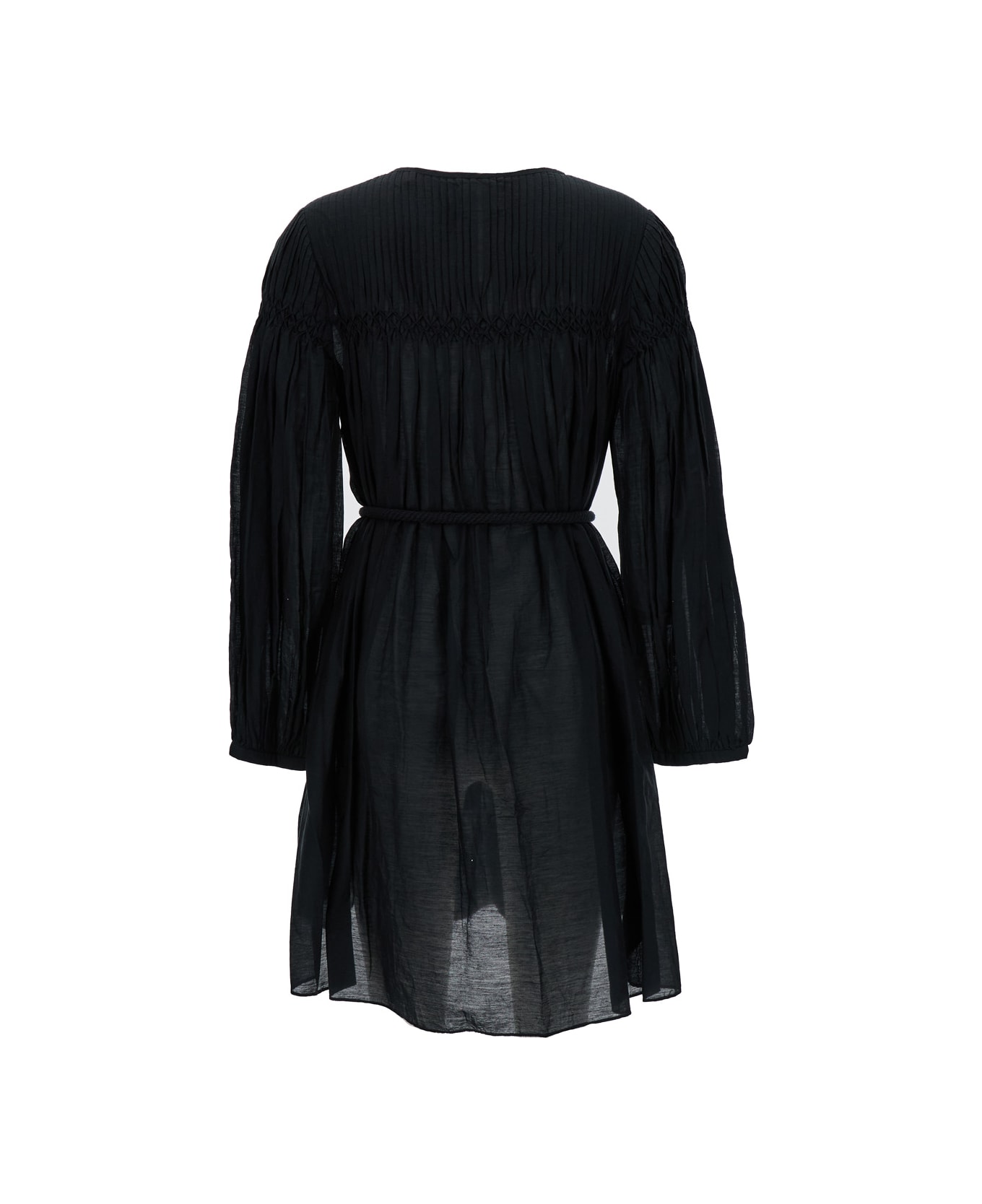 Marant Étoile Pleat Detailed Midi Dress - Black