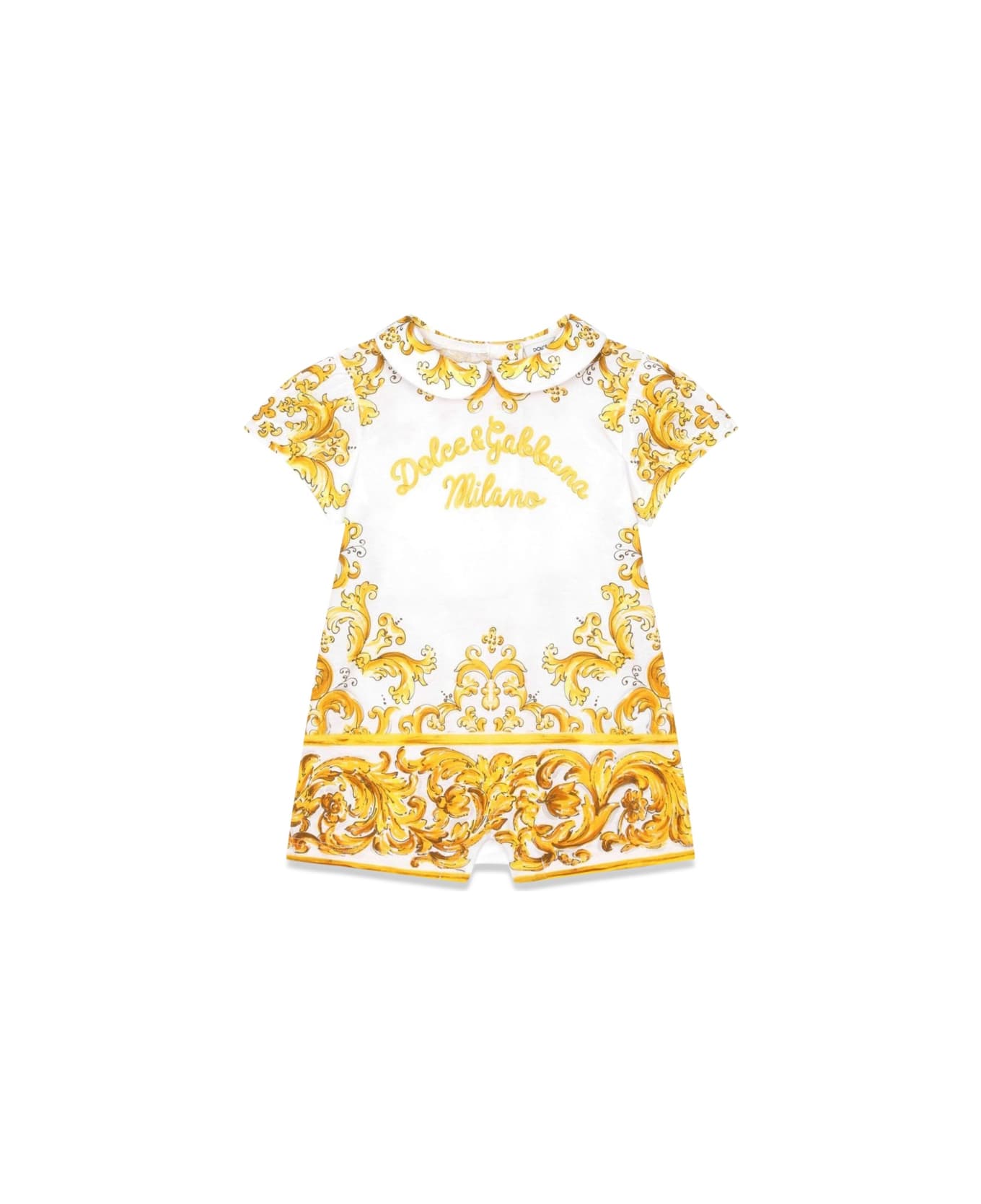 Dolce & Gabbana Short-sleeved Romper - YELLOW