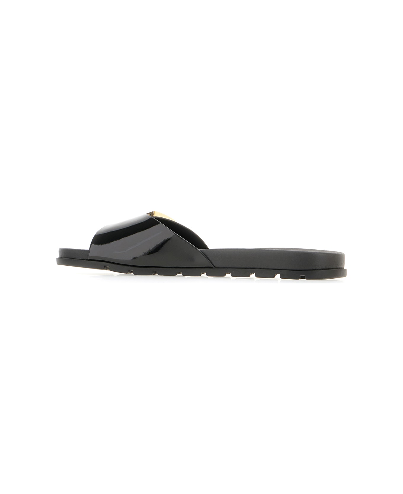 Tory Burch Black Rubber Slippers - BLACK GOLD
