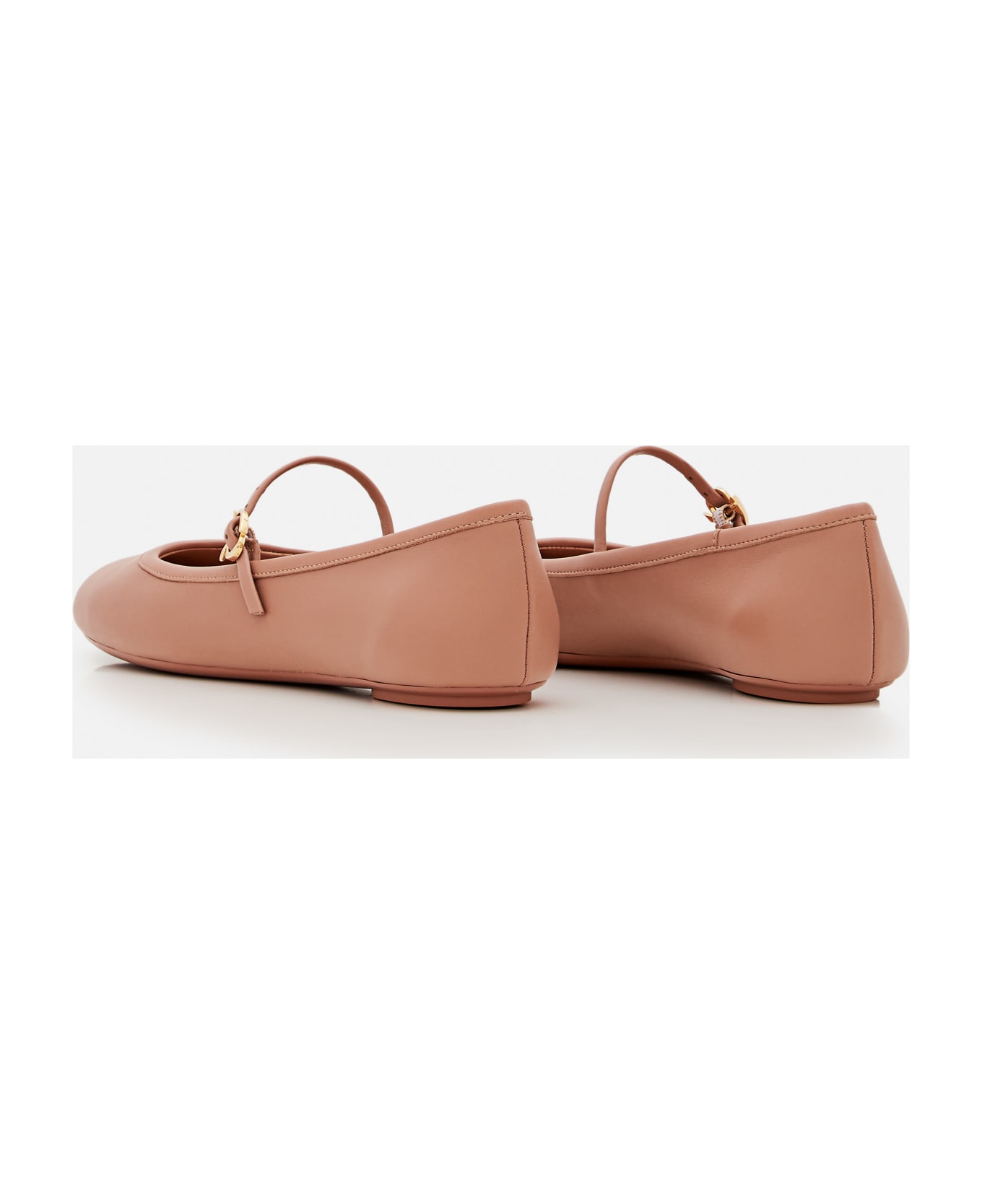 Gianvito Rossi Leather Ballet Flat - Pink フラットシューズ