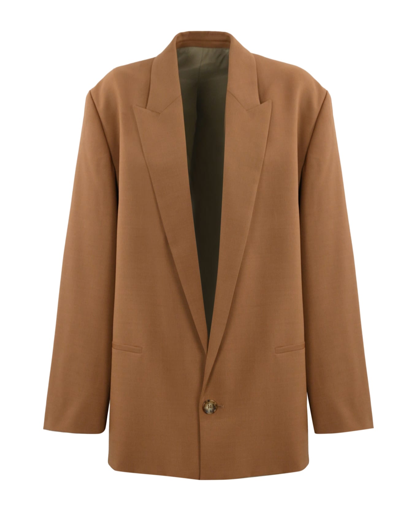 Philosophy di Lorenzo Serafini Single-breasted Blazer In Wool Blend - Brown