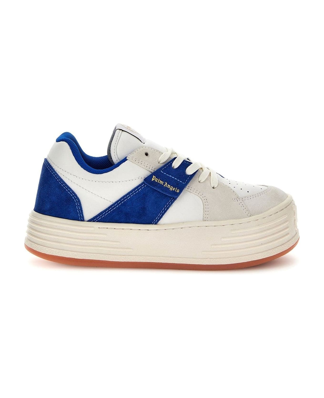 Palm Angels Leather Logo Sneakers - Blue
