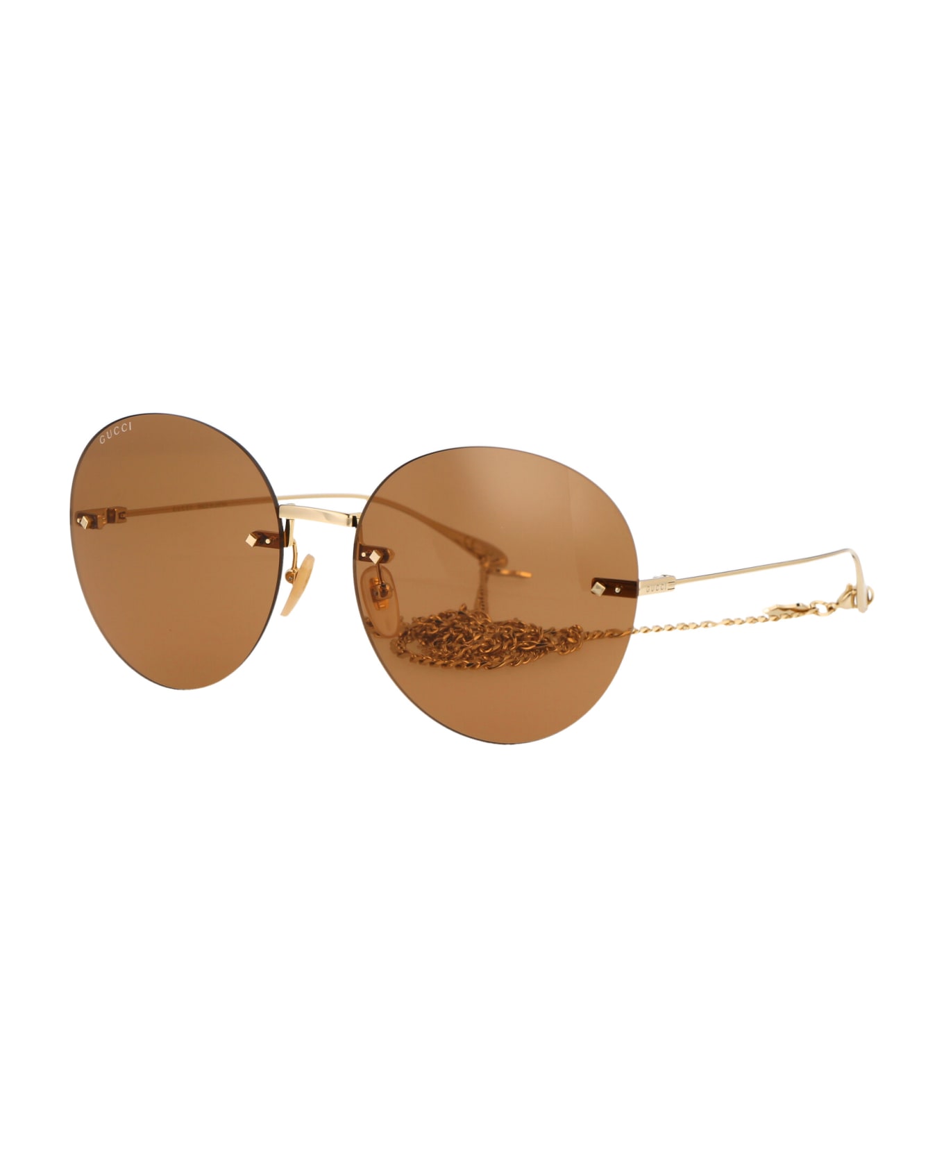 Gucci Eyewear Gg1149s Sunglasses - 003 GOLD GOLD BROWN サングラス