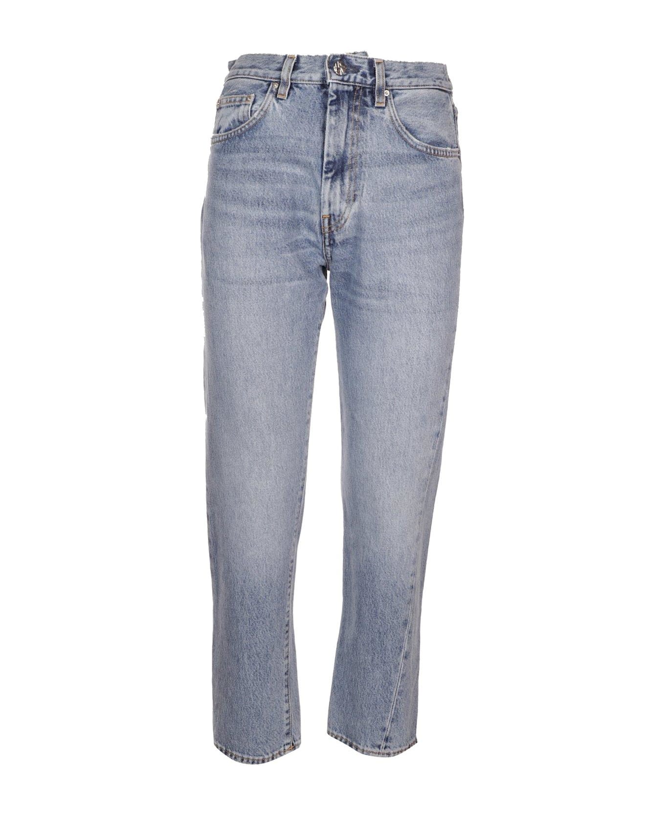Totême High-rise Cropped Jeans - Clear Blue