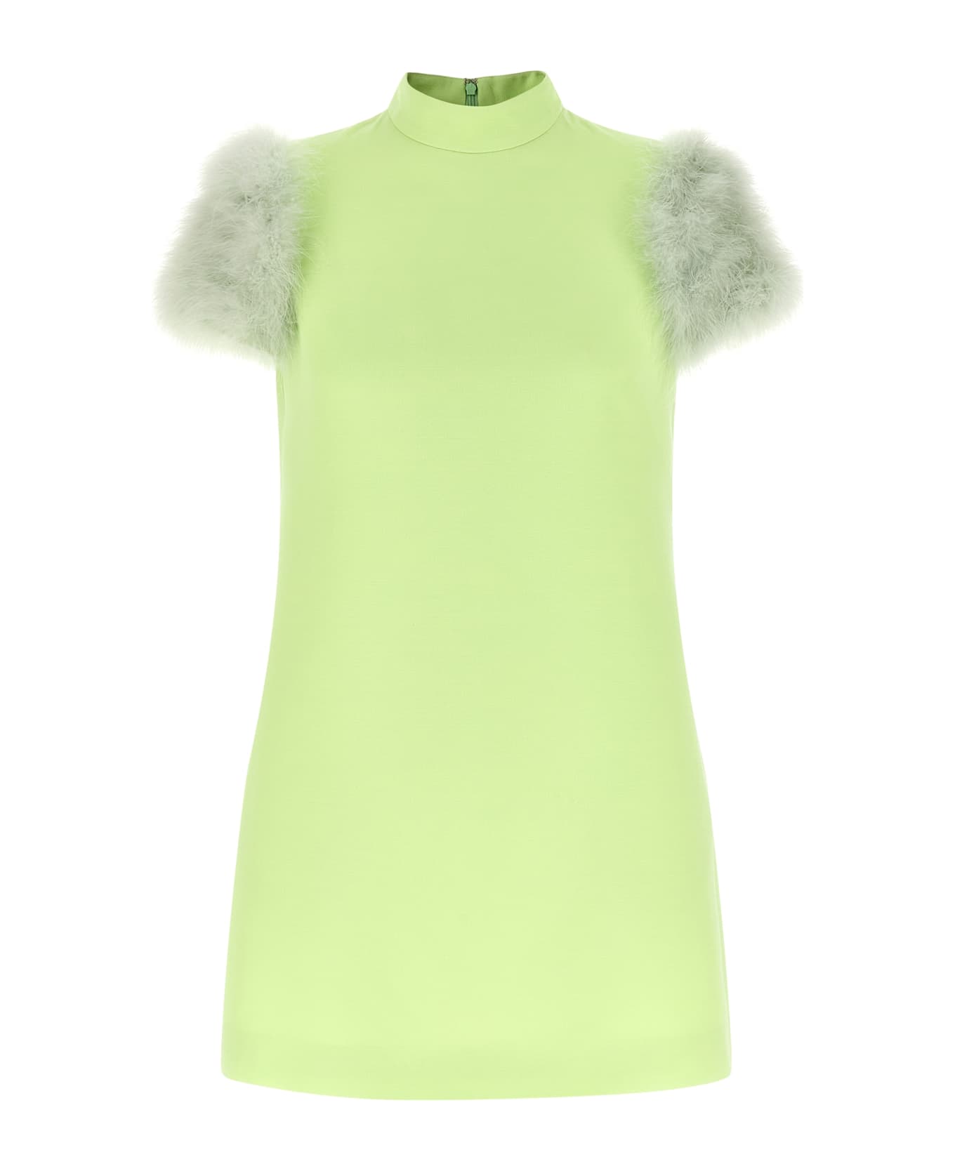 Valentino Garavani 'valentino Garavani' Feather Dress - Green