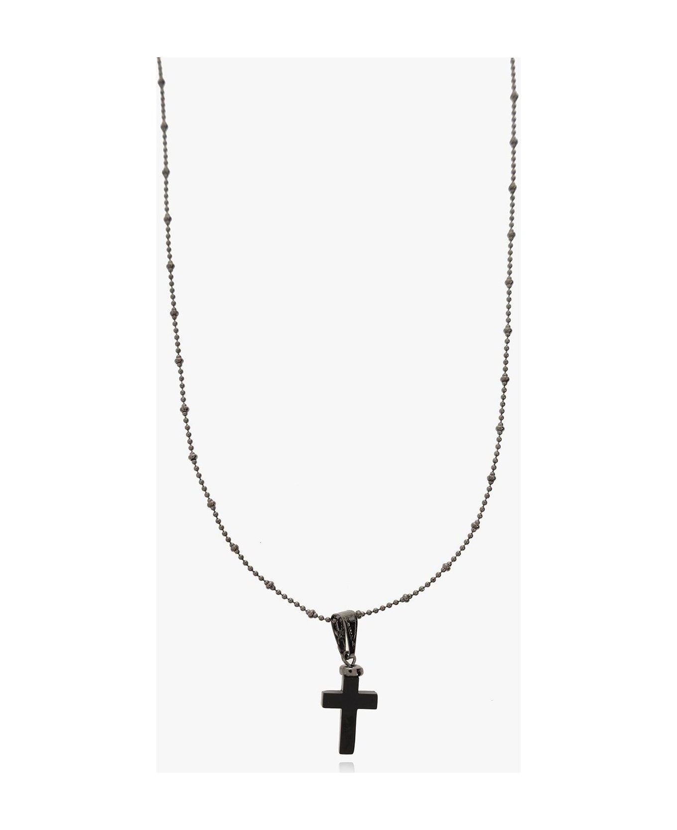 Dsquared2 Cross Pendant Necklace - GREY/BLACK