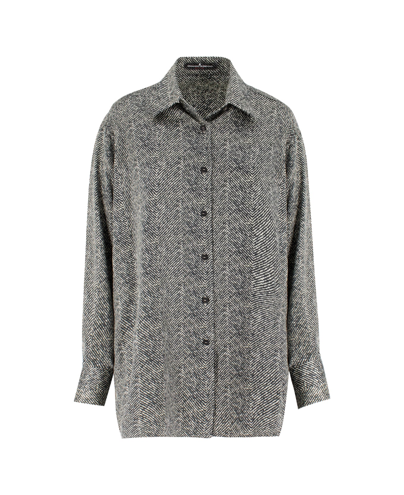 Ermanno Scervino Printed Silk Shirt - GRIGIO