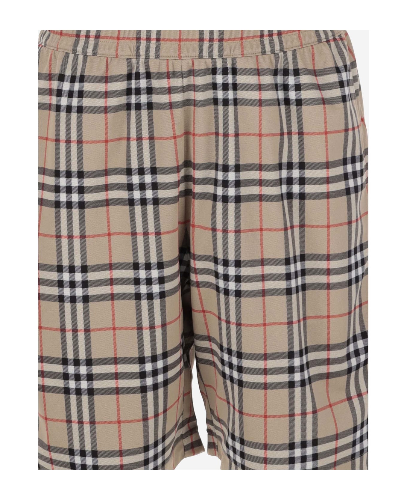 Burberry Nylon Check Short Pants - Red ショートパンツ