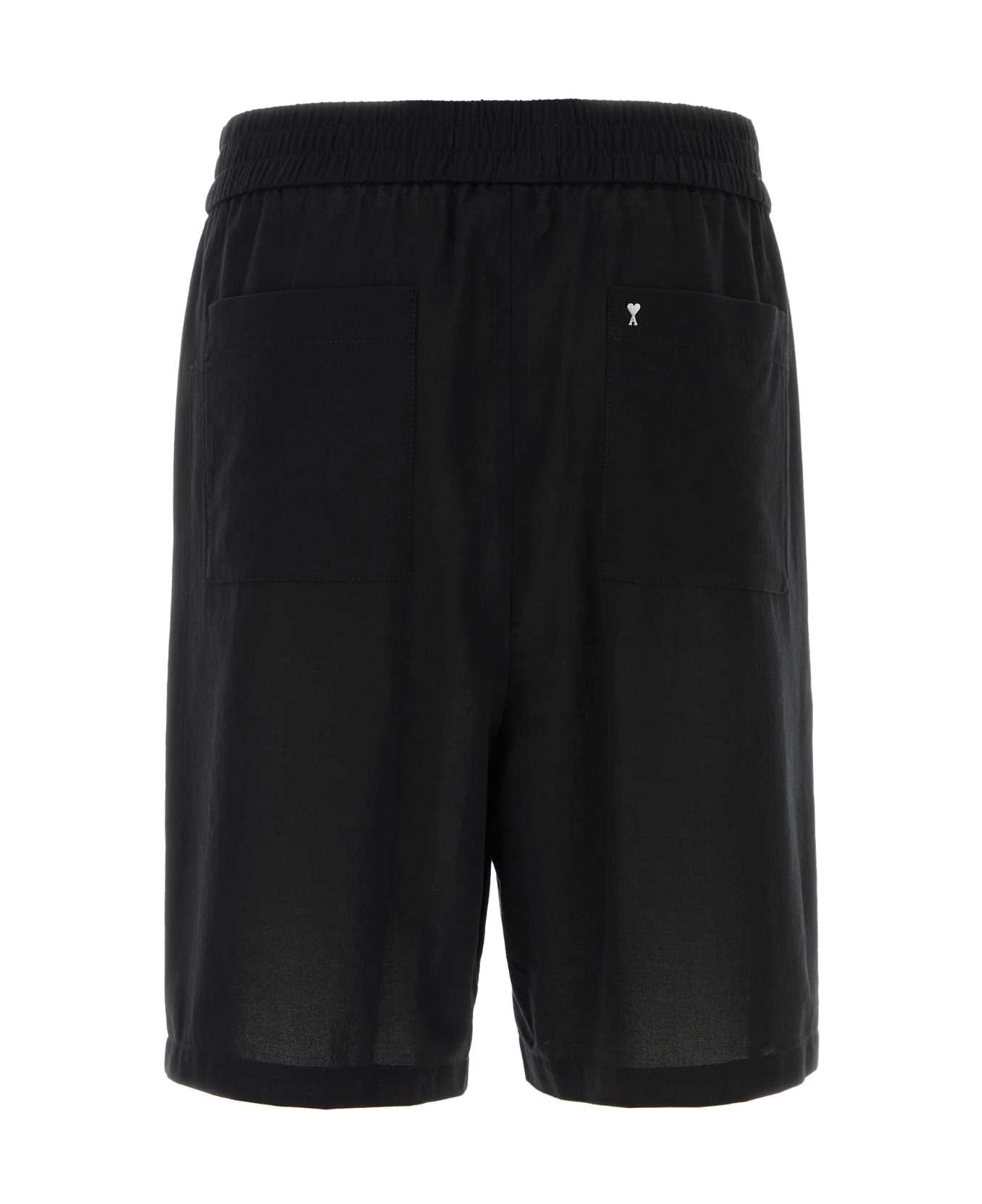Ami Alexandre Mattiussi Black Cotton Bermuda Shorts - Black