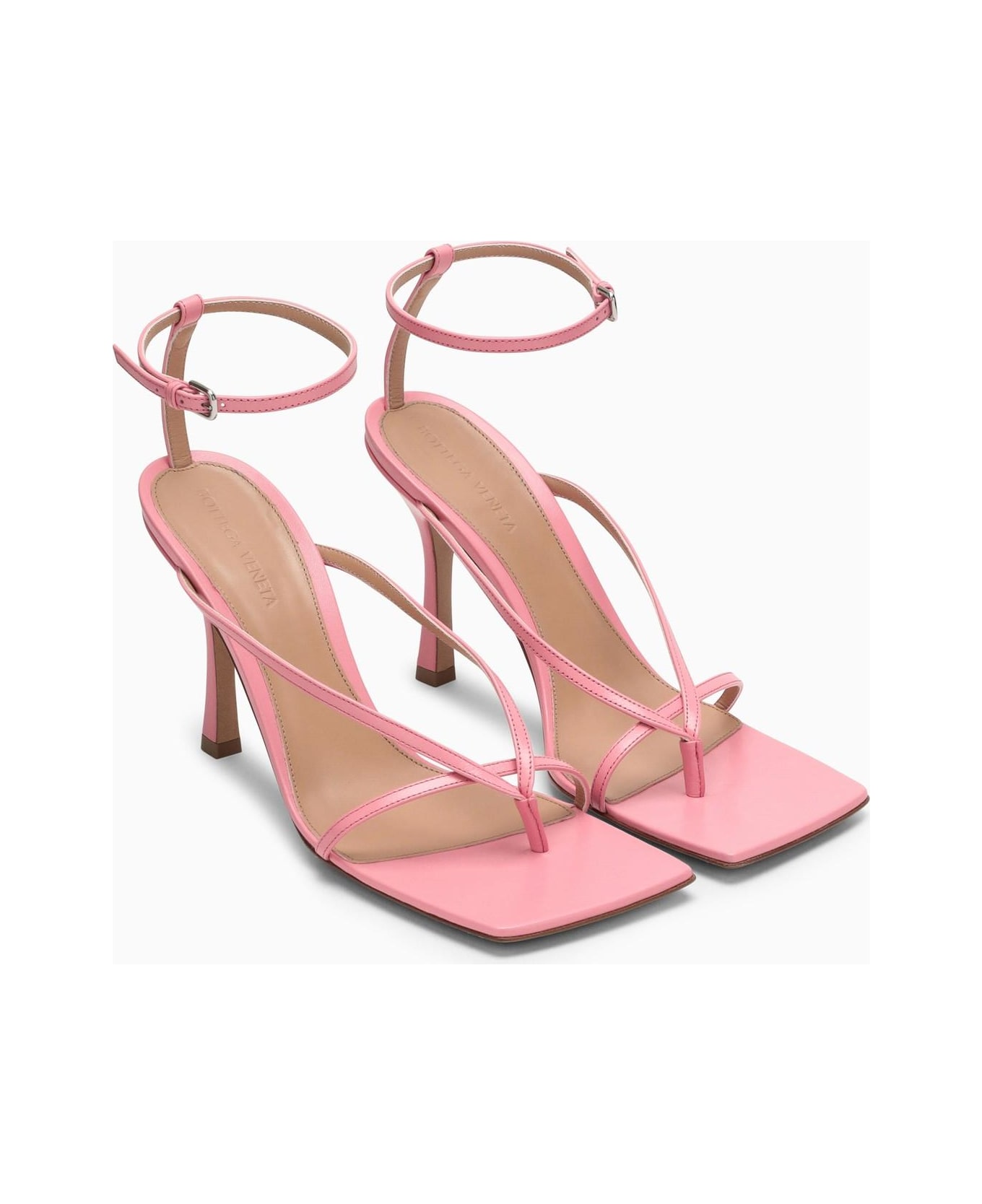 Bottega Veneta Squared Toe Strappy Sandals - Blossom