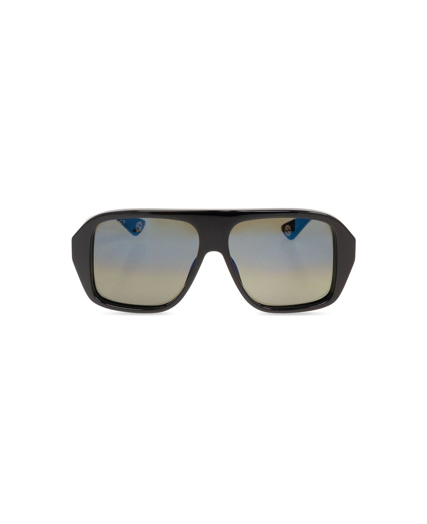 Gucci Eyewear Navigator Frame Sunglasses - Black Green サングラス