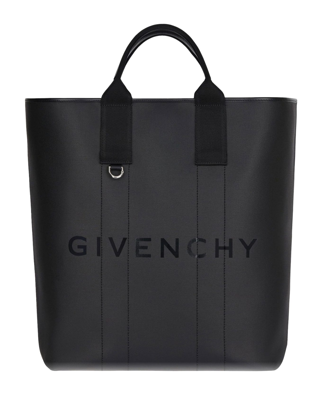 Givenchy Large Essentials Tote Bag In Coated Canvas - BLACK