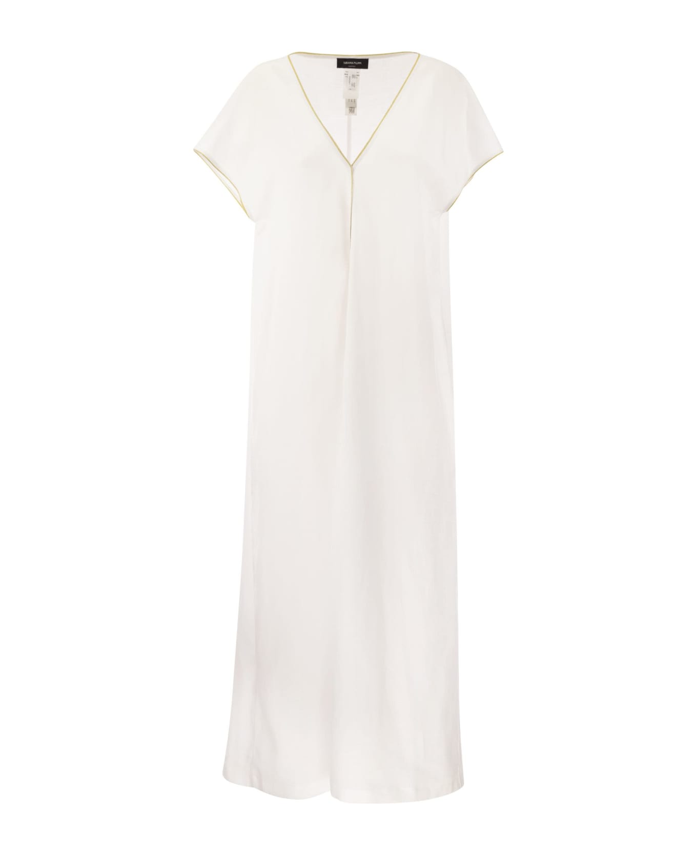Fabiana Filippi Linen V-neck Dress - White ワンピース＆ドレス