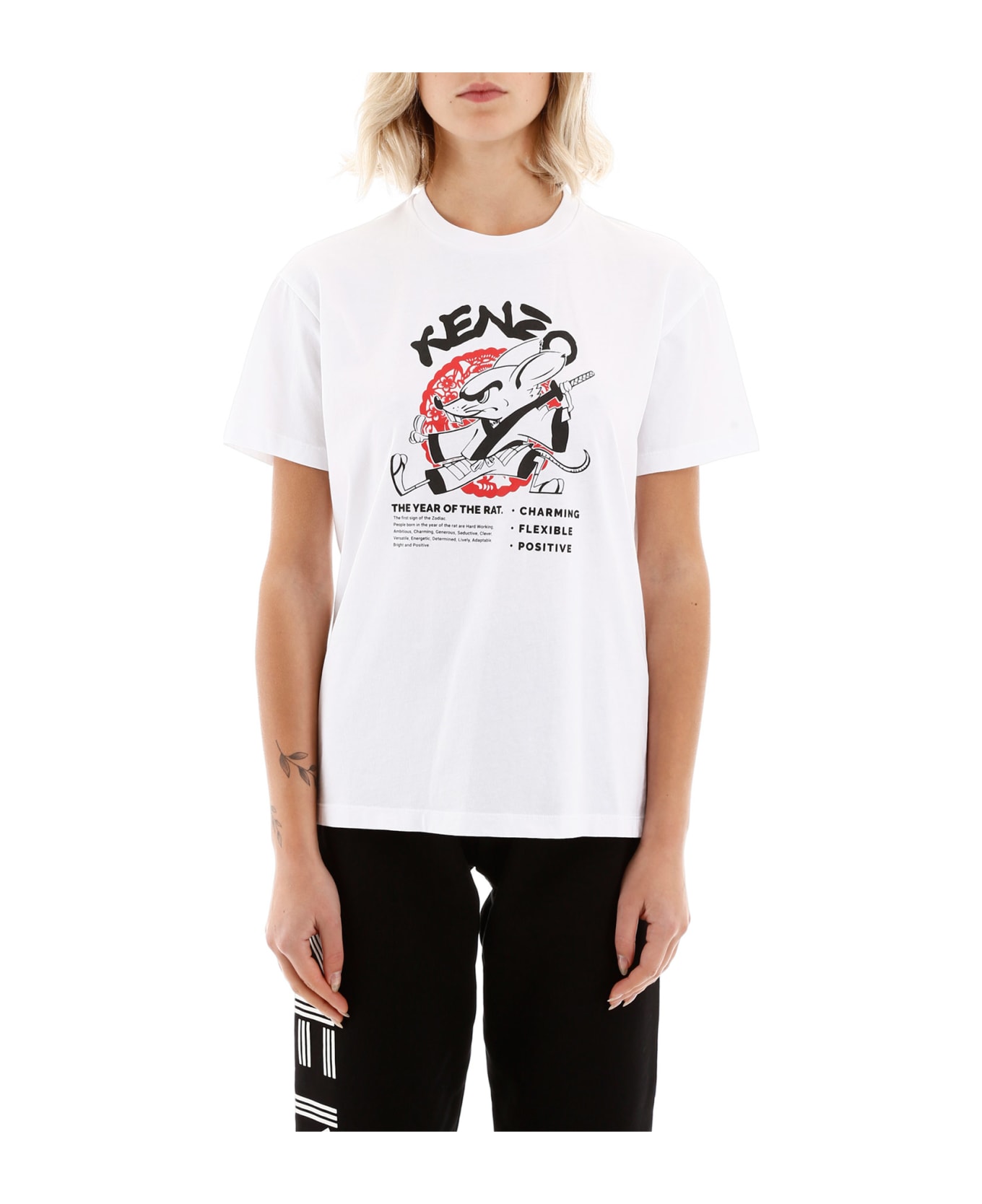 Kenzo Graphic Print T-shirt - WHITE (White)