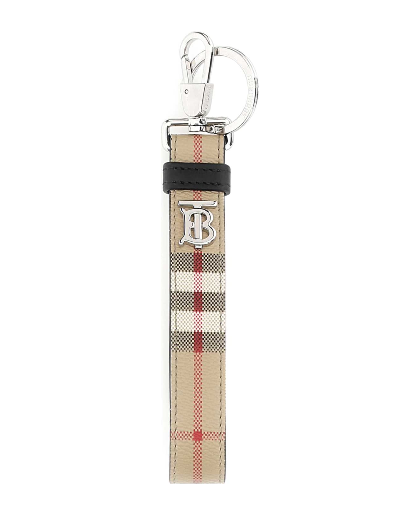 Burberry Printed E-canvas Keyring - ARCHIVEBEIGE