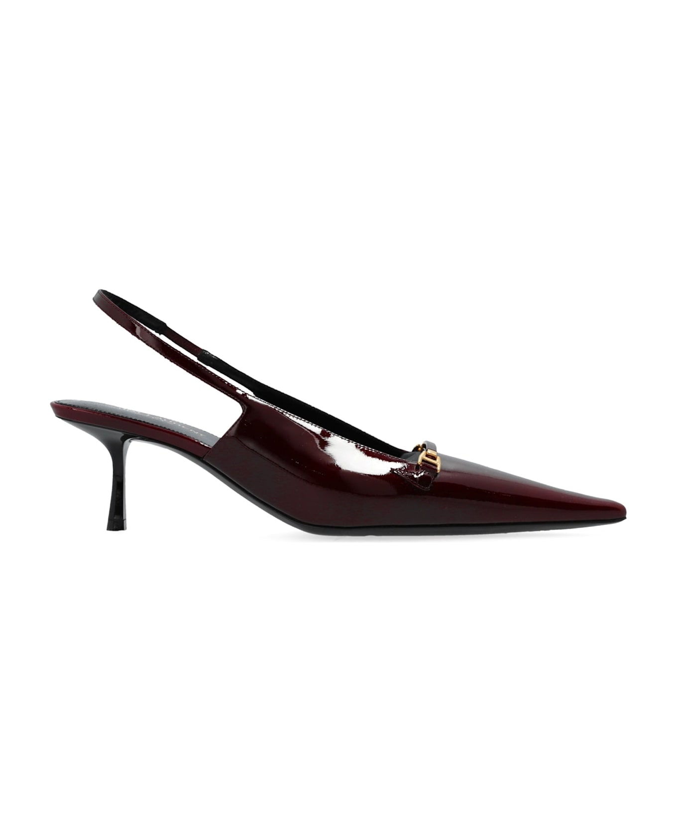 Saint Laurent 'carine' Leather Slingback Pumps - Burgundy