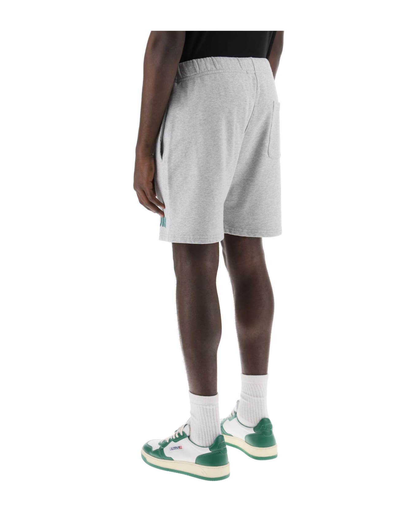 Autry Sweatshorts With Logo Print - MELANGE (Grey)