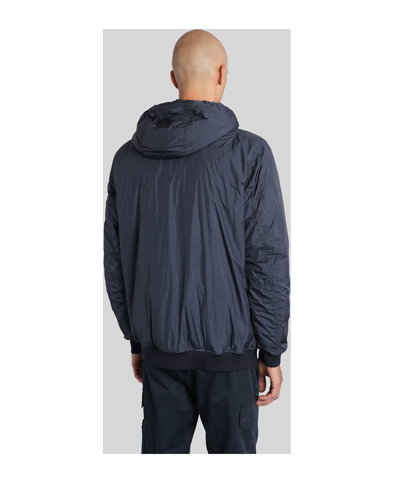 Stone Island Casual Jacket In Blue Polyamide - blue