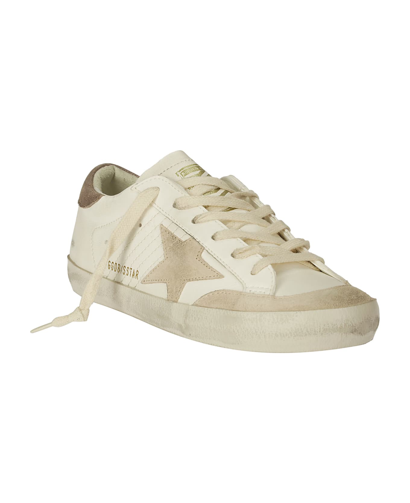 Golden Goose Super Star Lace-up Sneakers - WHITE/BEIGE/LIGHT BROWN