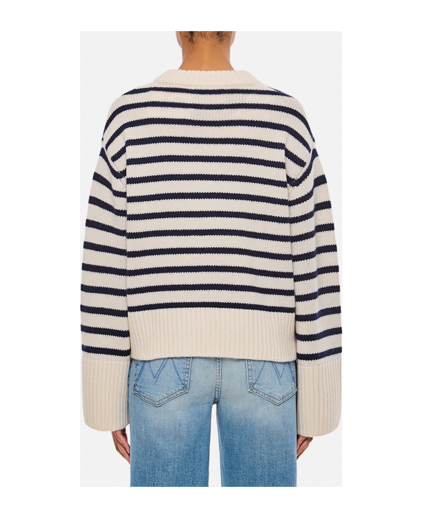 Lisa Yang Sony Stripes Cashmere Sweater - NEUTRALS/BLUE