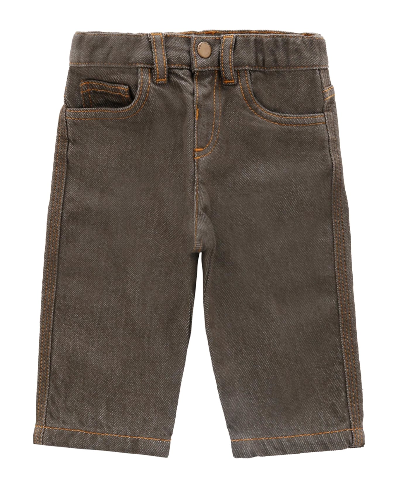 Bonpoint Green Trousers For Baby Boy With Logo - Green