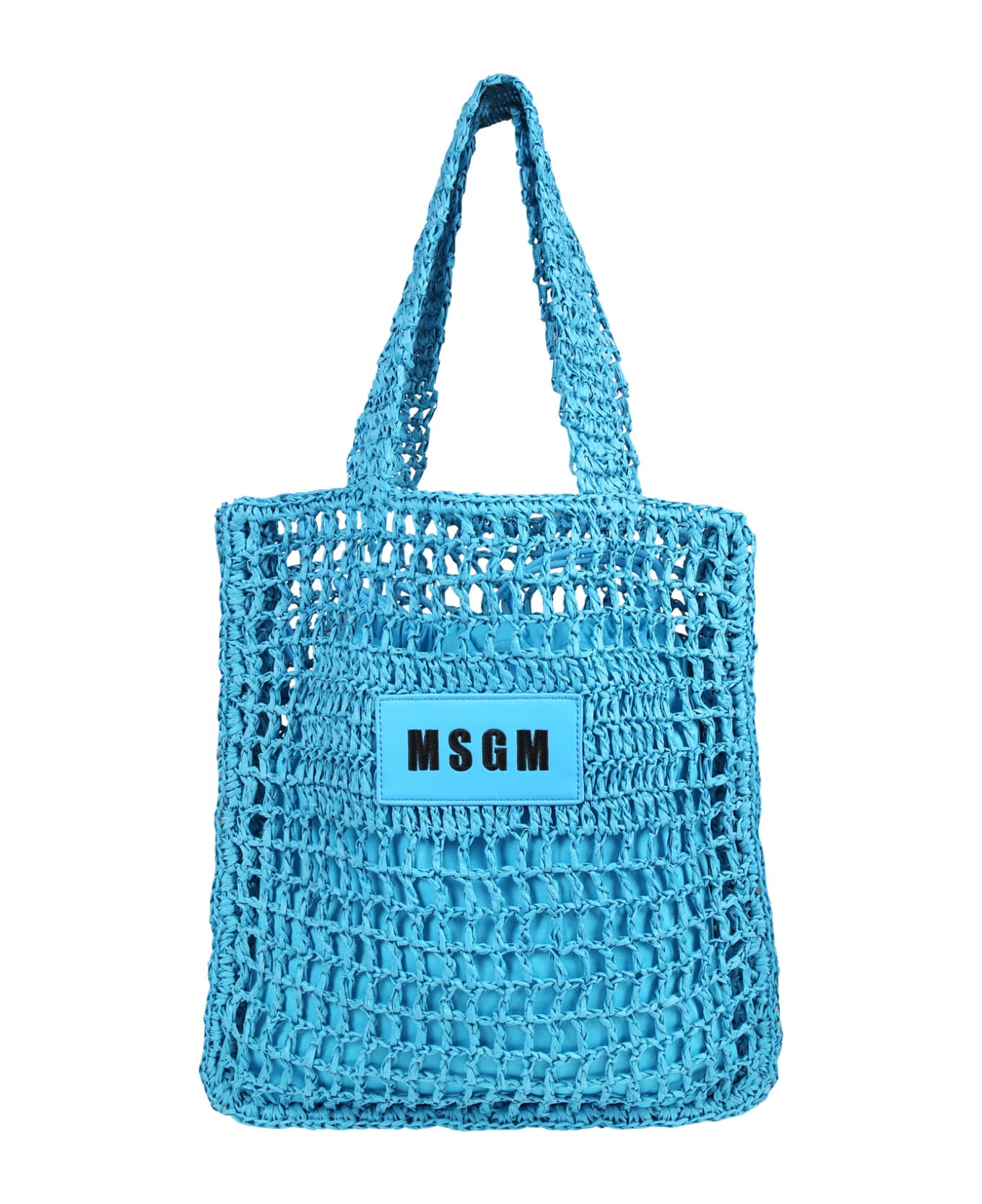 MSGM Light Blue Bag For Girl With Logo - Light Blue