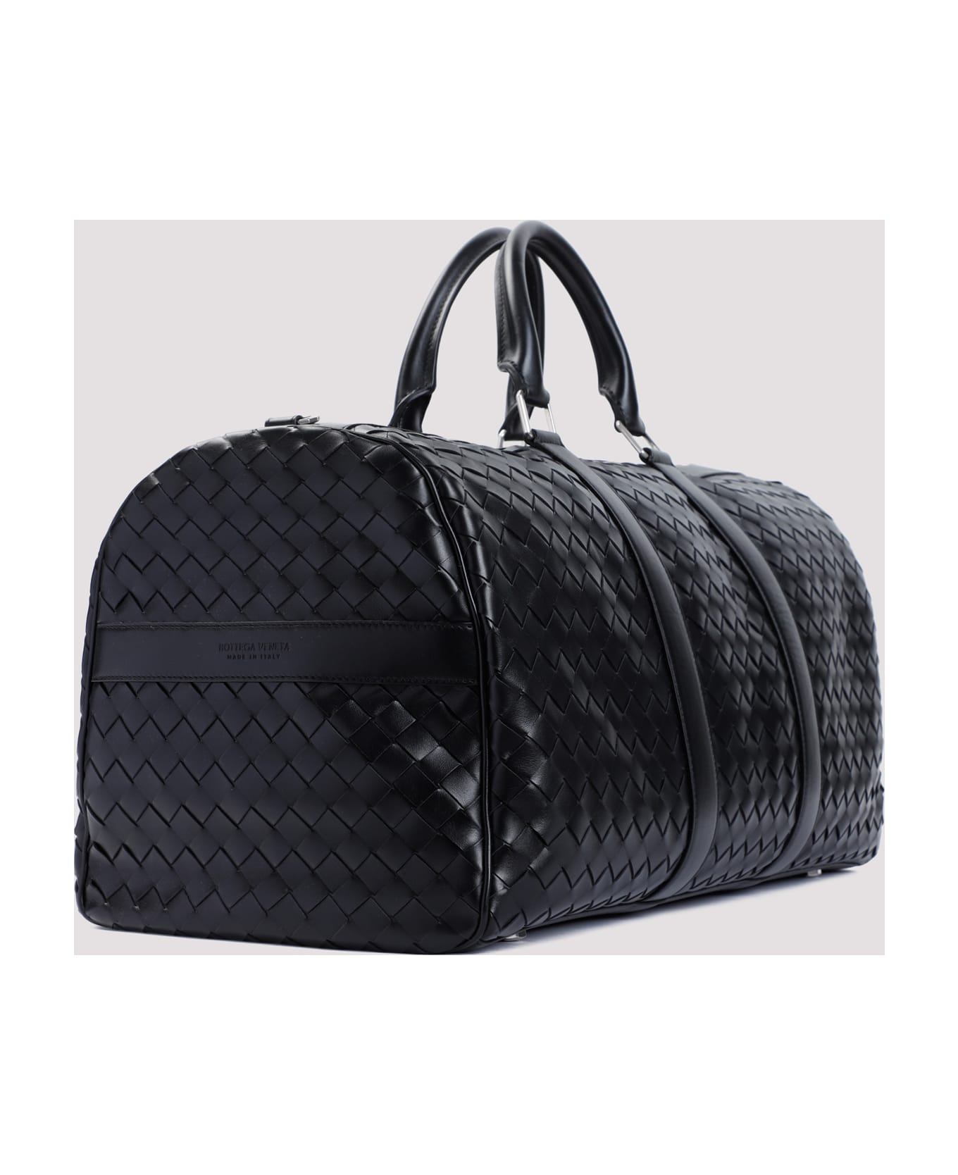 Bottega Veneta Medium Duffle Bag - Black Silver